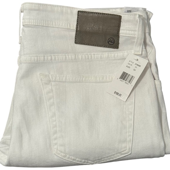 AG Adriano Goldschmied The Tellis Modern Slim White Denim Jeans Mens Size 34 - Picture 1 of 9